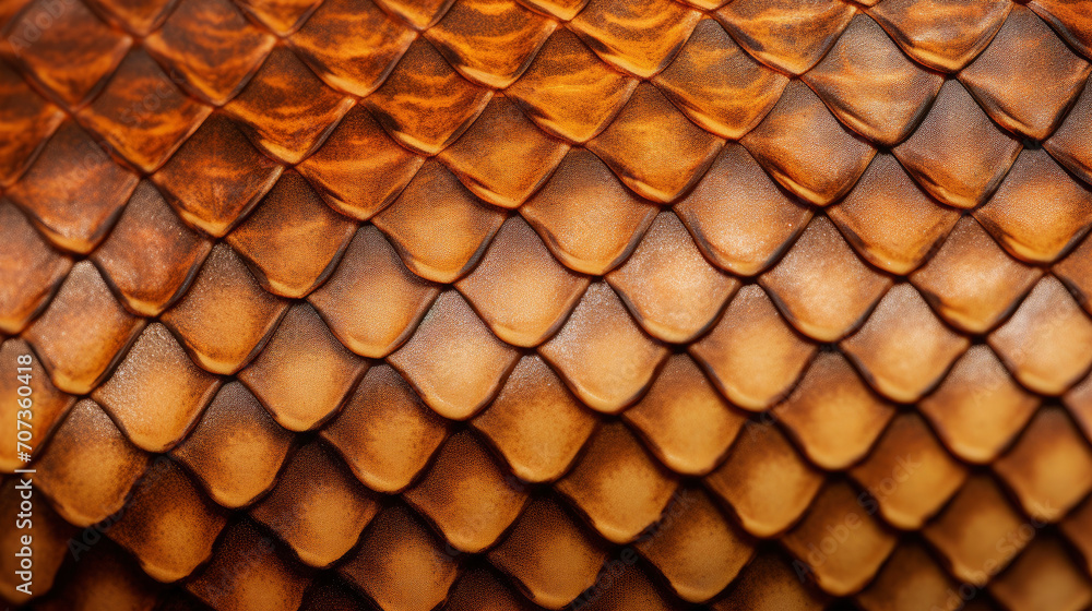 Closeup of skin of snake or bright brown as textured background pattern, also natural material texture like plant or leather Closeup of skin of snake or bright brown as textured background pattern, also natural material texture like plant or leather