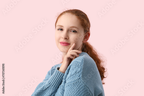 Portrait of pretty redhead ...