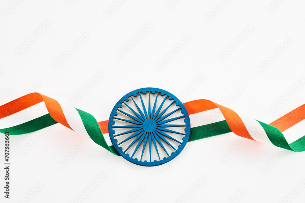 India republic day background. Independence Day India - obrazy, fototapety, plakaty 