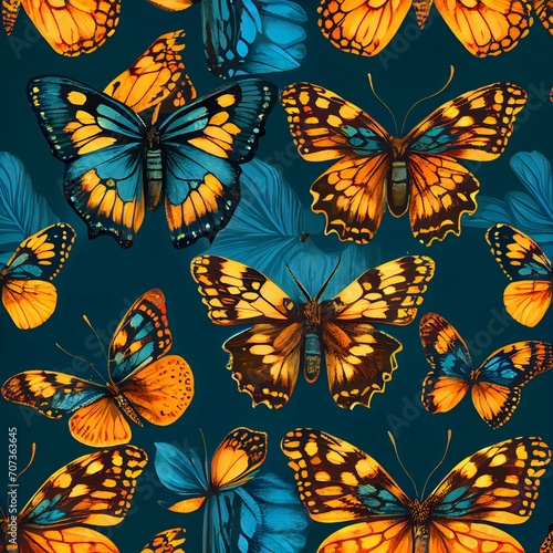 butterflies, Seamless, repeating, pattern, Seamless, repeating, pattern, In Repeat Seamless Tile