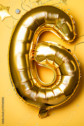 The numbers of the balls are voluminous gold