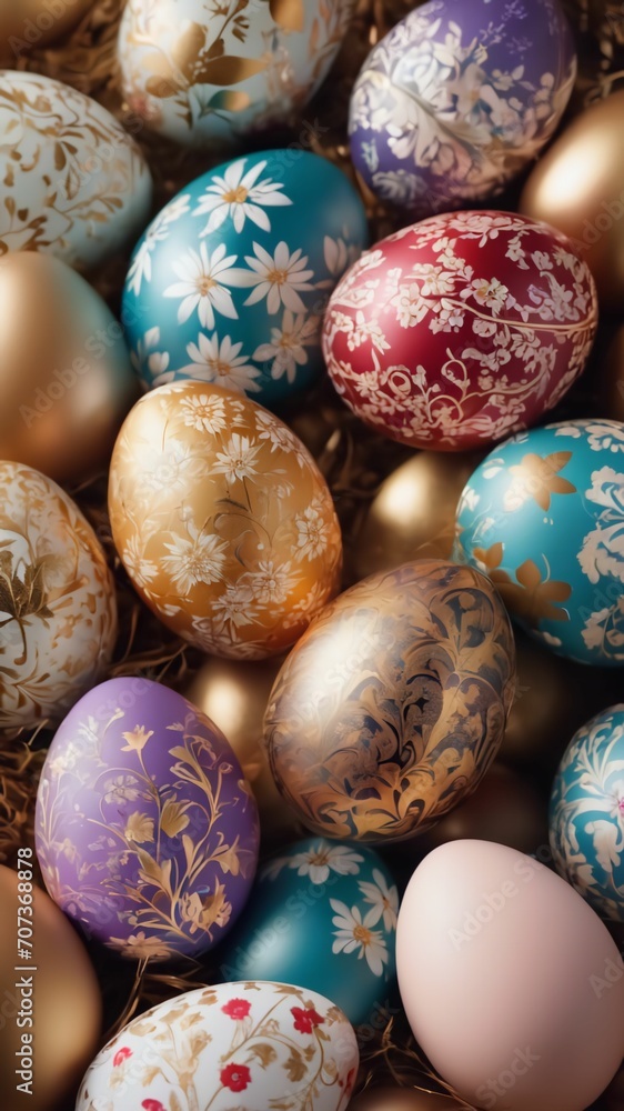 Easter's charm a serene sunrise, playful bunny, or intricate still life. Adorned with pastels, blossoms, and eggs, it captures the essence of family, tradition, and spring's beauty, generative AI Easter's charm a serene sunrise, playful bunny, or intricate still life. Adorned with pastels, blossoms, and eggs, it captures the essence of family, tradition, and spring's beauty, generative AI