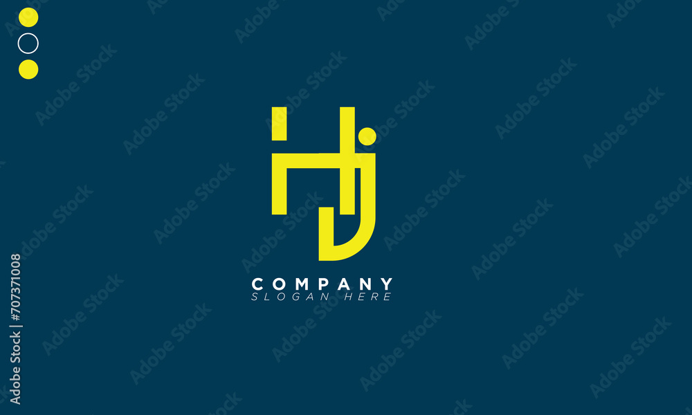 HJ Alphabet letters Initials Monogram logo JH, H and J HJ Alphabet letters Initials Monogram logo JH, H and J