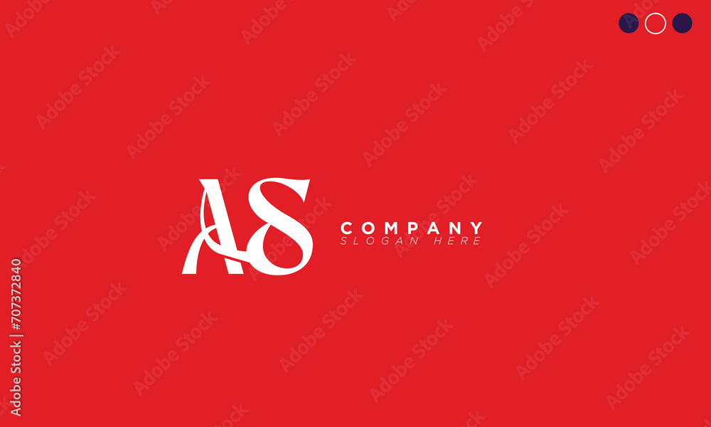 AS Alphabet letters Initials Monogram logo SA, A and S AS Alphabet letters Initials Monogram logo SA, A and S