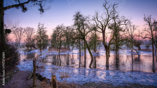 Winter Flood Landscape