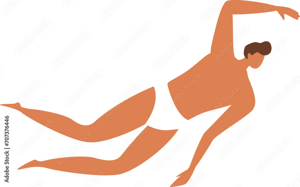 Fotografie Swimmer man isolated on white design, vector illustration