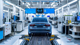 Facilidade de testes com equipamentos automatizados realizando controle de qualidade em componentes automotivos garantindo altos padrões de fabricação