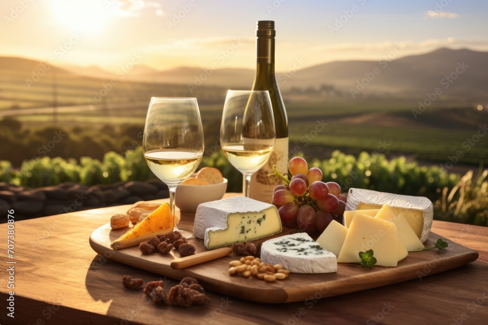 Stellenbosch Elegance: A Sophisticated Wine and Cheese Pairing Experience in South Africa, Showcasing the Art of Combining Different Flavors in the Culinary Culmination.

