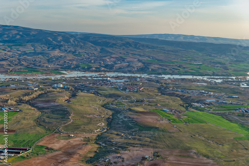Obraz na płótnie Aerial view over Cappadocia landscape. w salonie