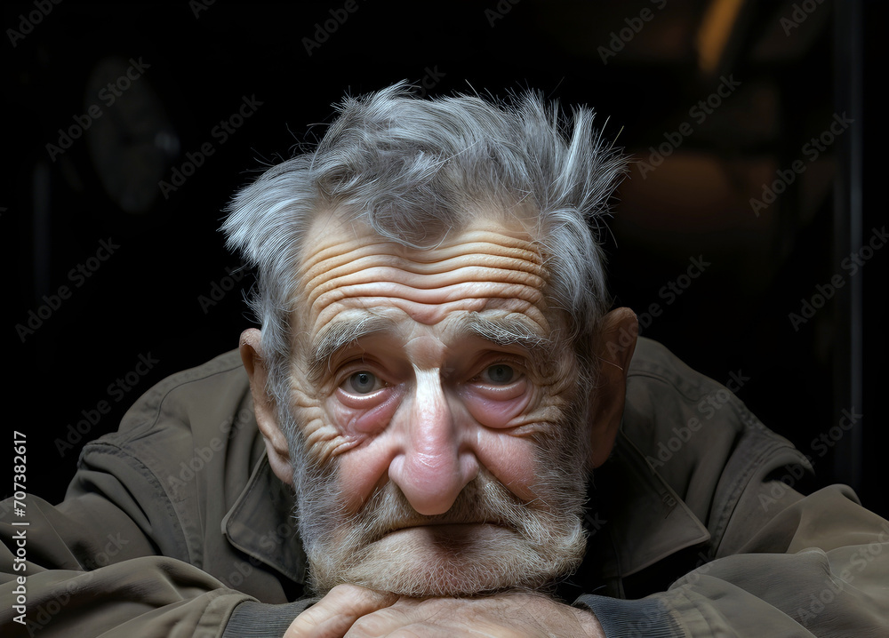 portrait of a grumpy old man, ai generated. portrait of a grumpy old man, ai generated.