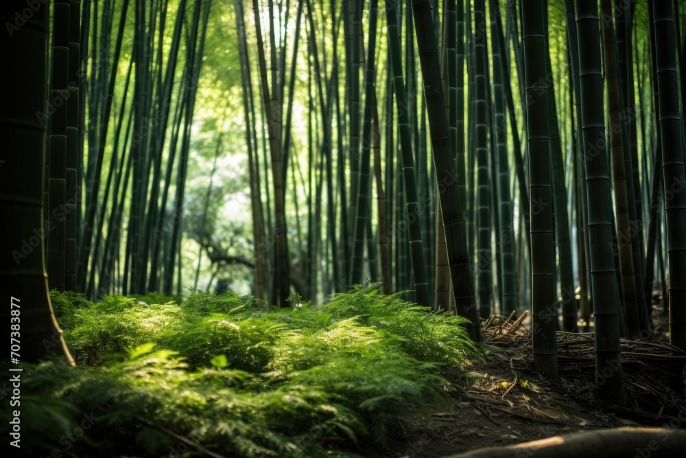 Naklejka premium Bamboo woods