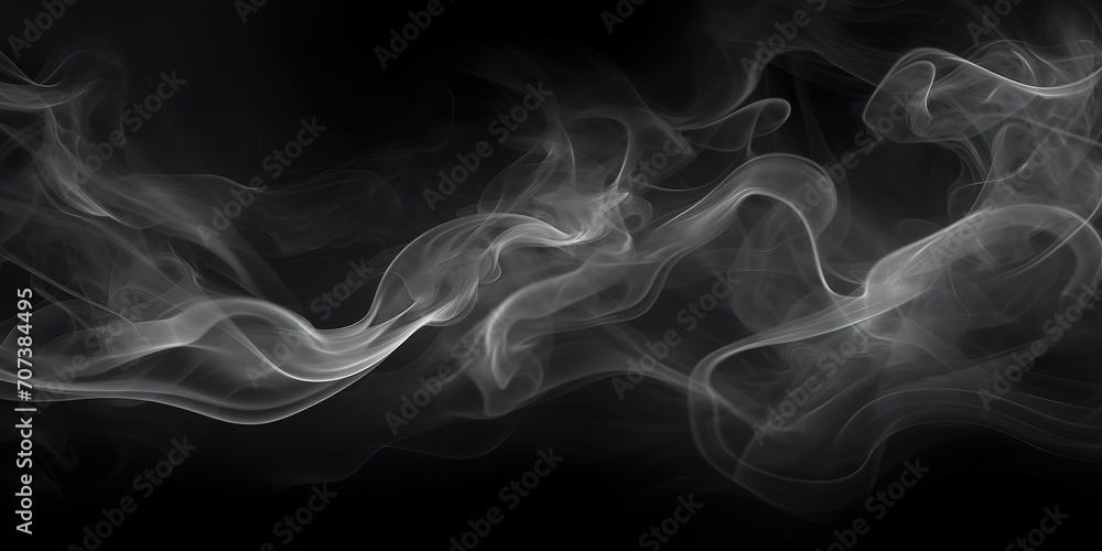 White smoke on black background White smoke on black background