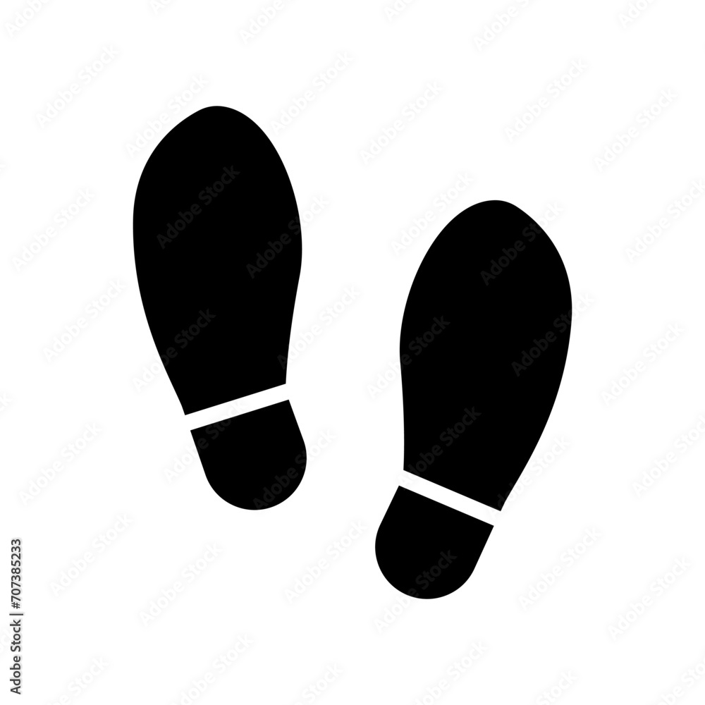 Shoes print icon vector Shoes print icon vector