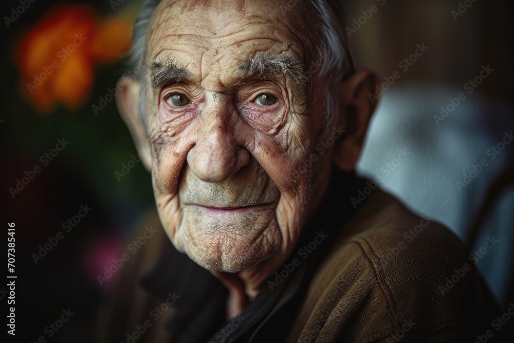 The portrait of a senior citizen with deep wrinkles on his face captures the essence of a life well-lived and the beauty of aging gracefully The portrait of a senior citizen with deep wrinkles on his face captures the essence of a life well-lived and the beauty of aging gracefully