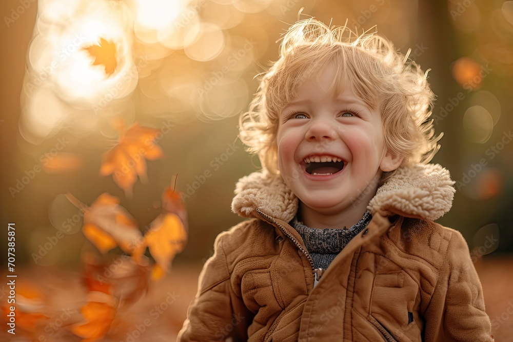 An infectious joy radiates from the rosy-cheeked toddler as they soar through the crisp autumn air, bundled in cozy winter clothing, capturing the essence of pure childhood happiness An infectious joy radiates from the rosy-cheeked toddler as they soar through the crisp autumn air, bundled in cozy winter clothing, capturing the essence of pure childhood happiness