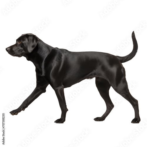 a black dog walking