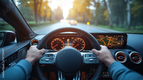 Person Driving Car on Road © GMZ