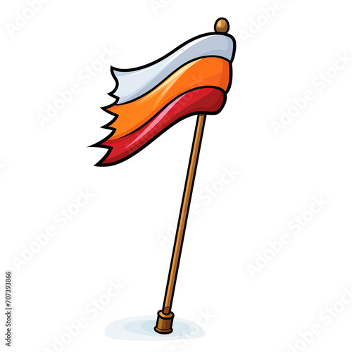 a cartoon of a flag