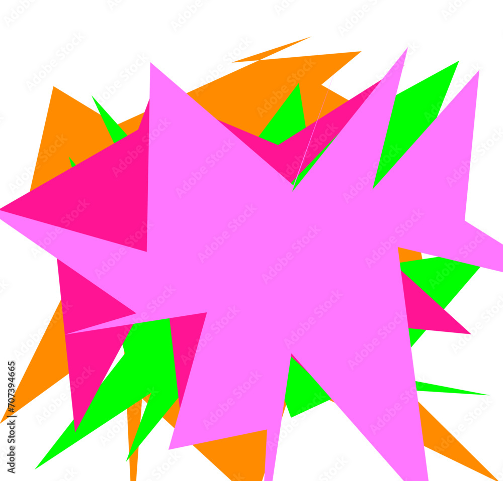 An abstract transparent cut out neon star burst shape design element. An abstract transparent cut out neon star burst shape design element.