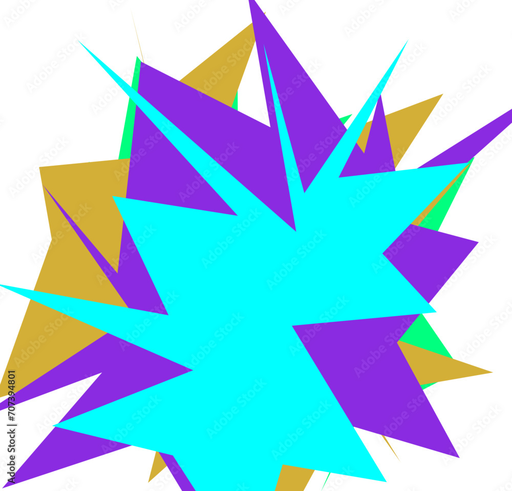 An abstract transparent cut out neon star burst shape design element. An abstract transparent cut out neon star burst shape design element.