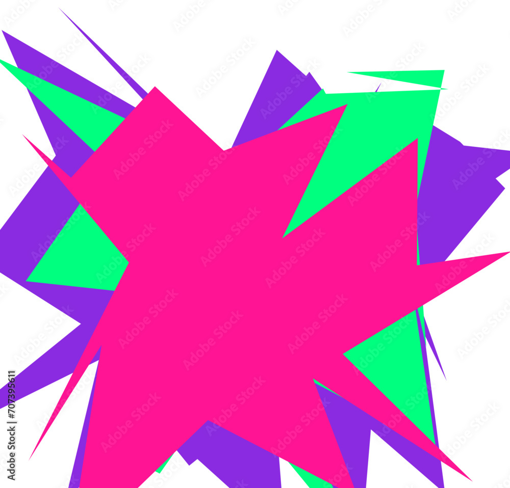 An abstract transparent cut out neon star burst shape design element. An abstract transparent cut out neon star burst shape design element.