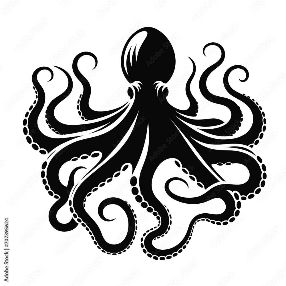 Fotografie Octopus Silhouette
