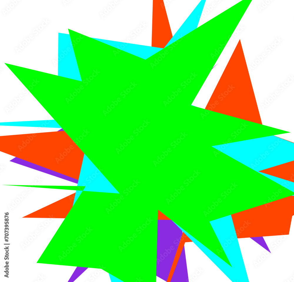 An abstract transparent cut out neon star burst shape design element. An abstract transparent cut out neon star burst shape design element.