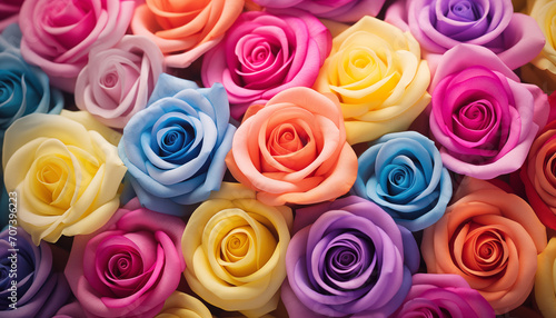 background of colorful roses