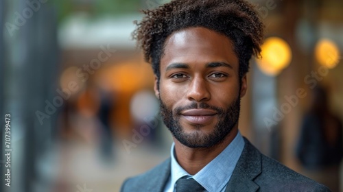 Portrait of handsome confident afro american man. Best candidate of job