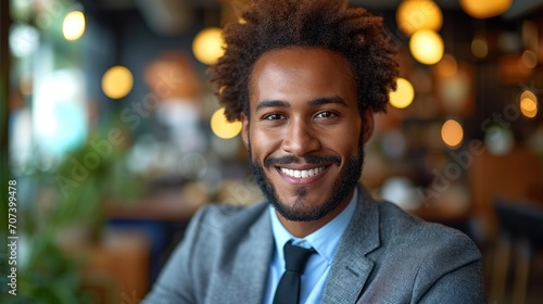Portrait of handsome confident afro american man. Best candidate of job