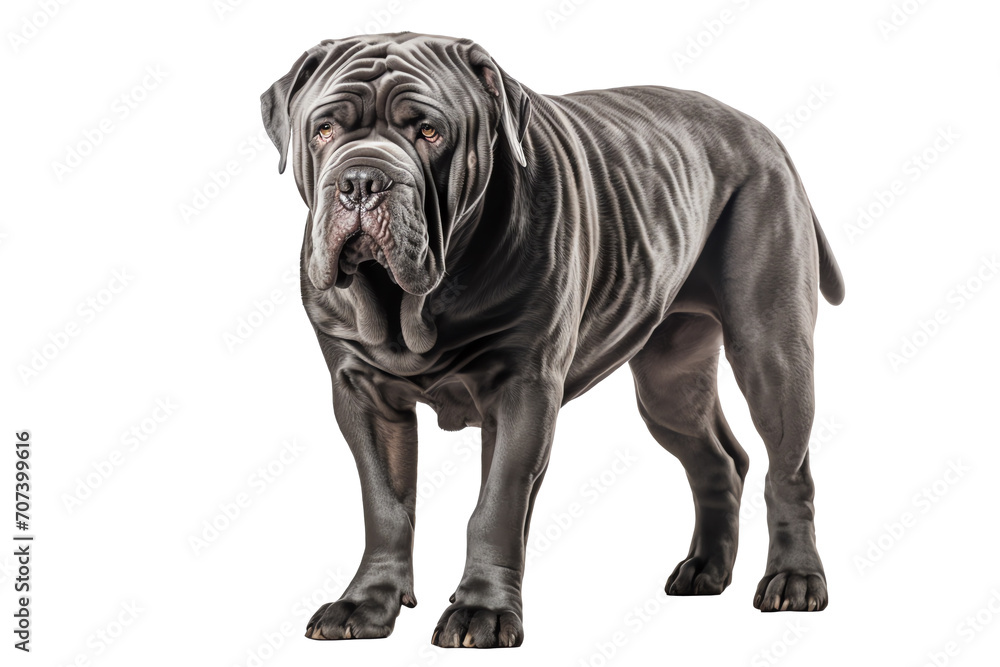 a large black dog standing