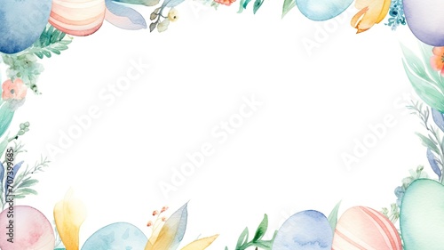 Artistic Easter Stationery: Watercolor Background with Vibrant Easter Accents, Perfect for Your Holiday Notes and Greetings.