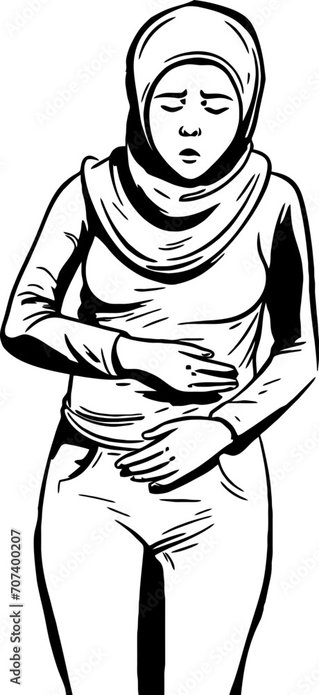Stomach ache symptom drawing Stomach ache symptom drawing