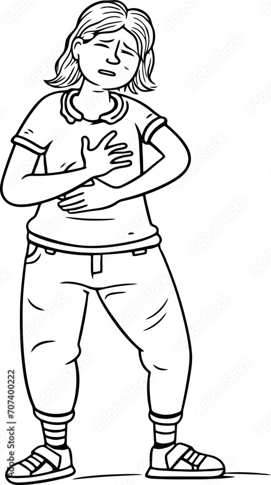 Stomach ache symptom drawing Stomach ache symptom drawing