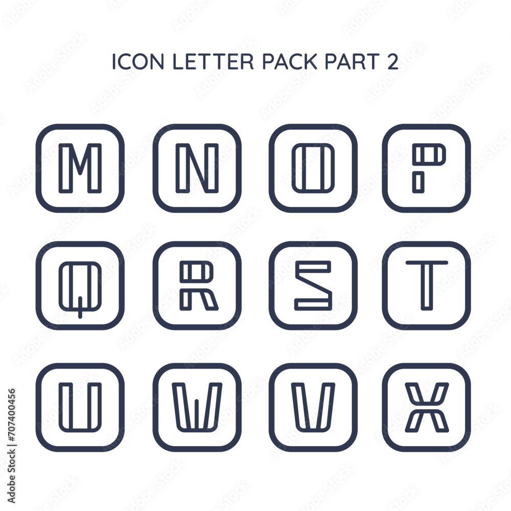 Flat Icon Letter Pack Part 2 Flat Icon Letter Pack Part 2