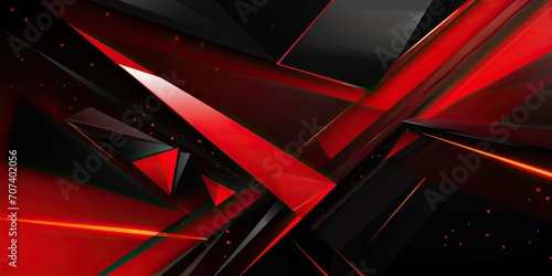 Wallpaper Mural Abstract geometric shapes with a dynamic composition of red and black, suggesting speed and modernity, ideal for tech and design concepts Torontodigital.ca