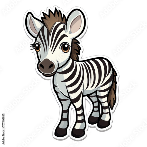a cartoon of a zebra
