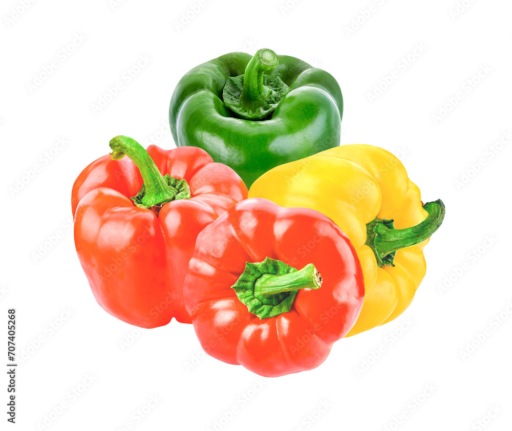 colorful bell peppers isolated on transparent png colorful bell peppers isolated on transparent png