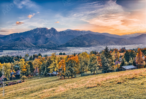 Zakopane - Tatra Mountains - Panorama with view on Giewont