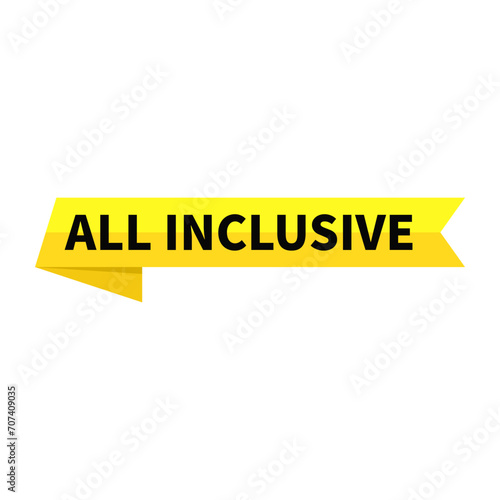 All Inclusive Yellow Rectangle Ribbon Shape For Sale Promotion Business Marketing Social Media Information 