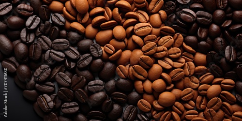 Collection of various kinds of coffee with various colors. generative AI