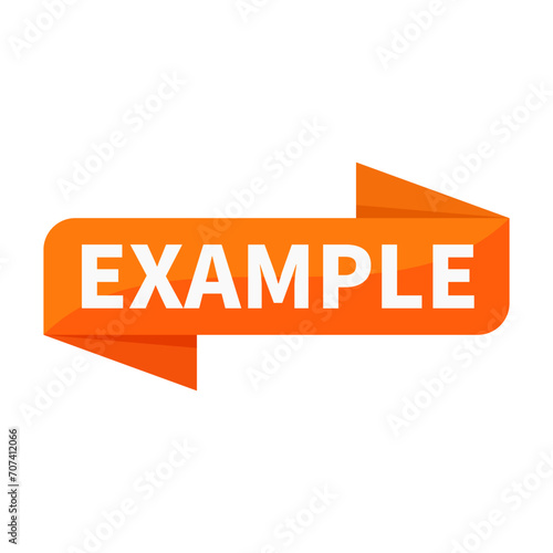 Example Orange Ribbon Rectangle Shape For Explanation Detail Information Knowledge Announcement
