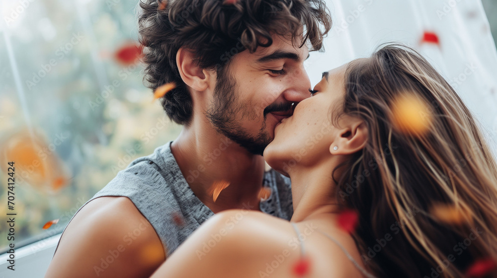 Young Couple Kissing 