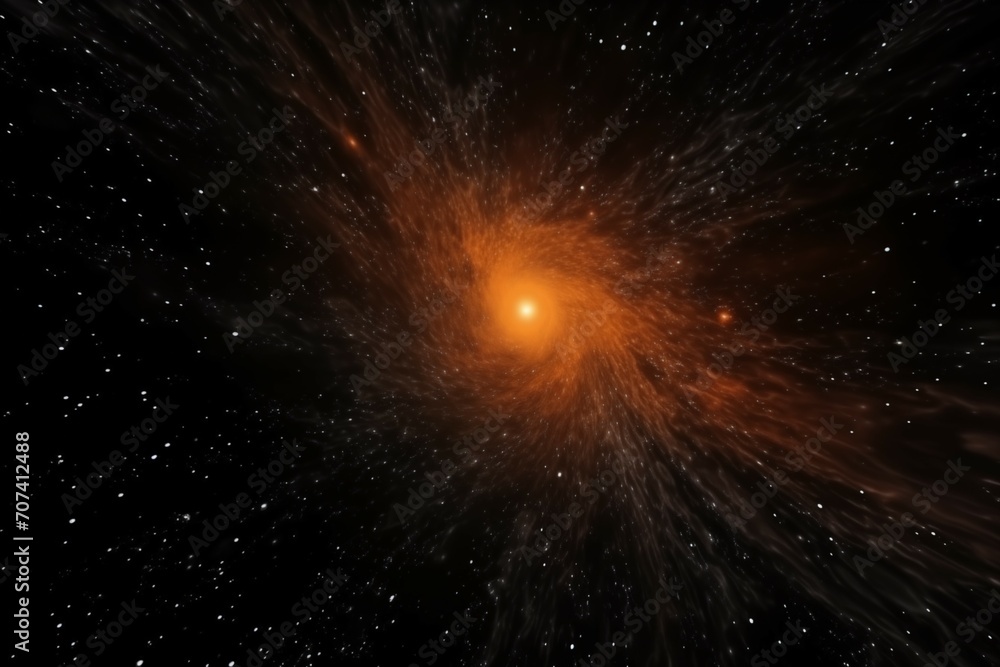 Orange Swirls with Stars in Cosmic Background Orange Swirls with Stars in Cosmic Background