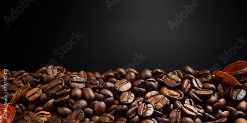 Pile of roasted coffee granules. © original logo