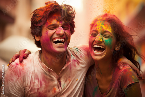Happy Holi festival of colors and love during the spring © photorebelle
