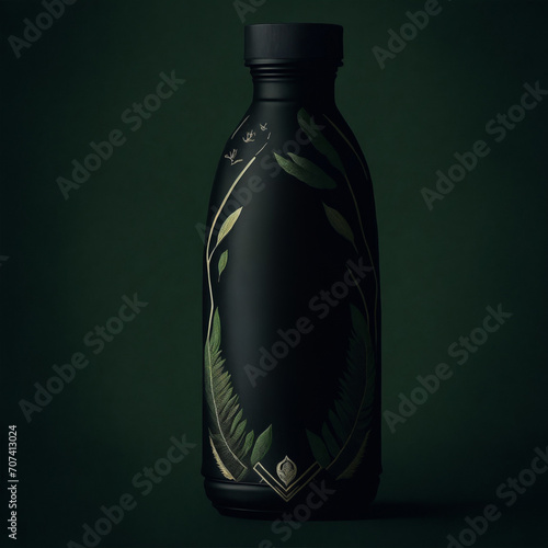 Premium Coffee Drink Packaging with Coffee Beans and Leaves © arber.design