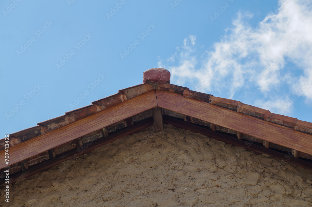 House Roof and blue sky background