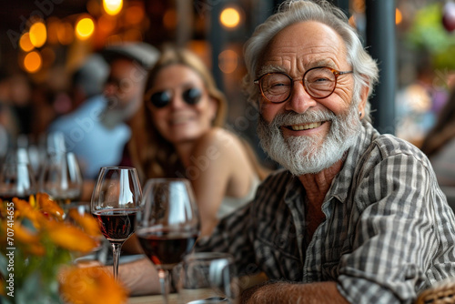 A group of seniors entertain on their summer vacation