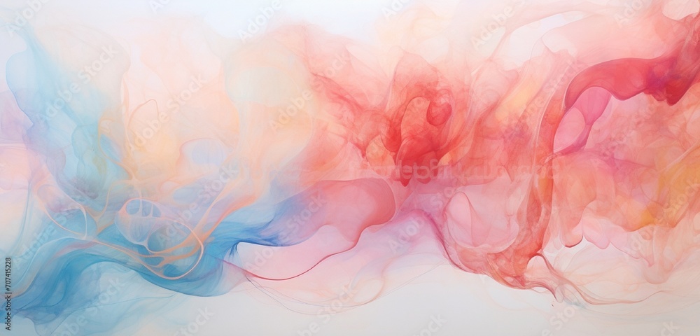 Translucent marble ink designs translated from an exquisite original painting, fashioning an enchanting and visually striking abstract background.